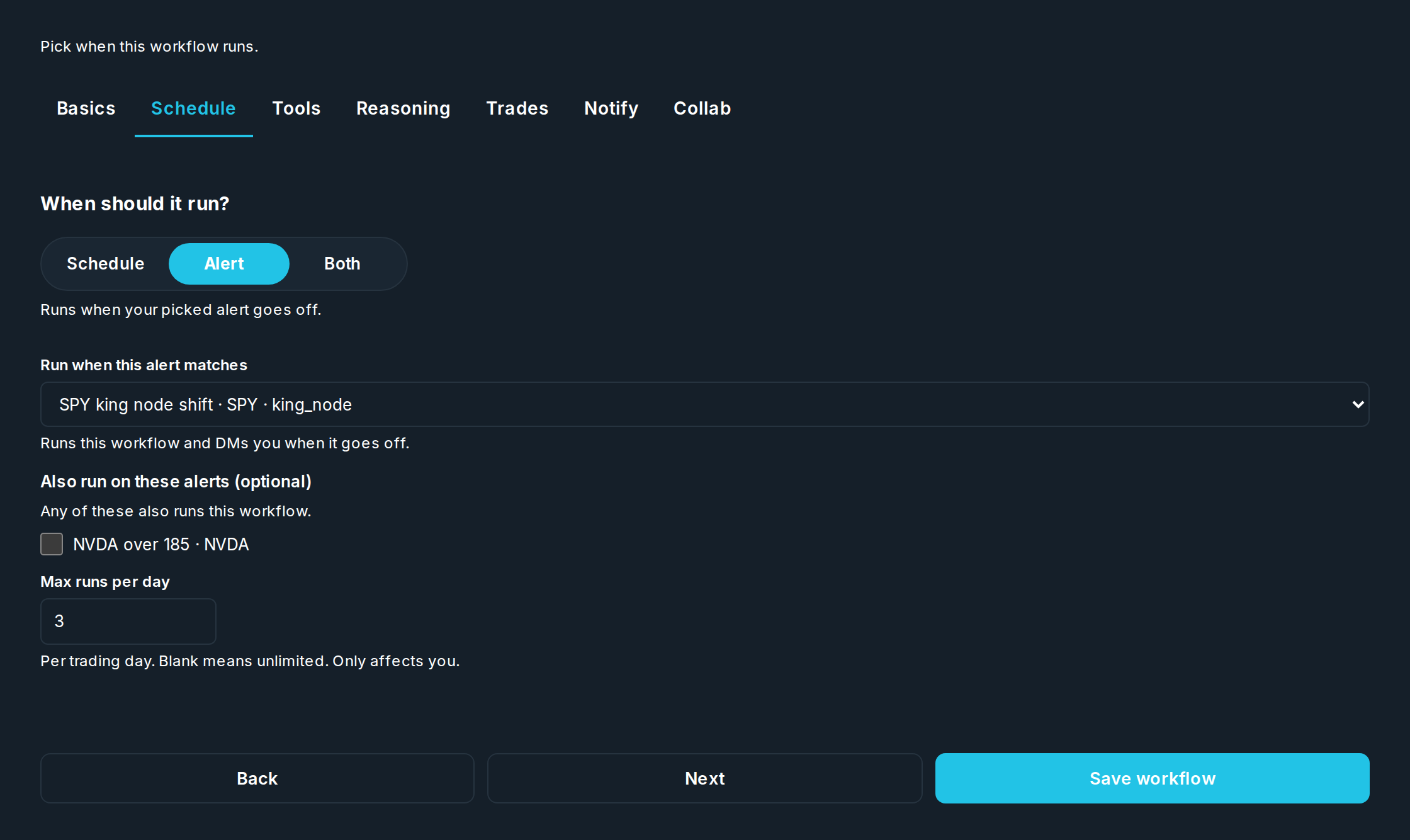 The Schedule step: when to run, timezone, and daily limit The Schedule step: when to run, timezone, and daily limit