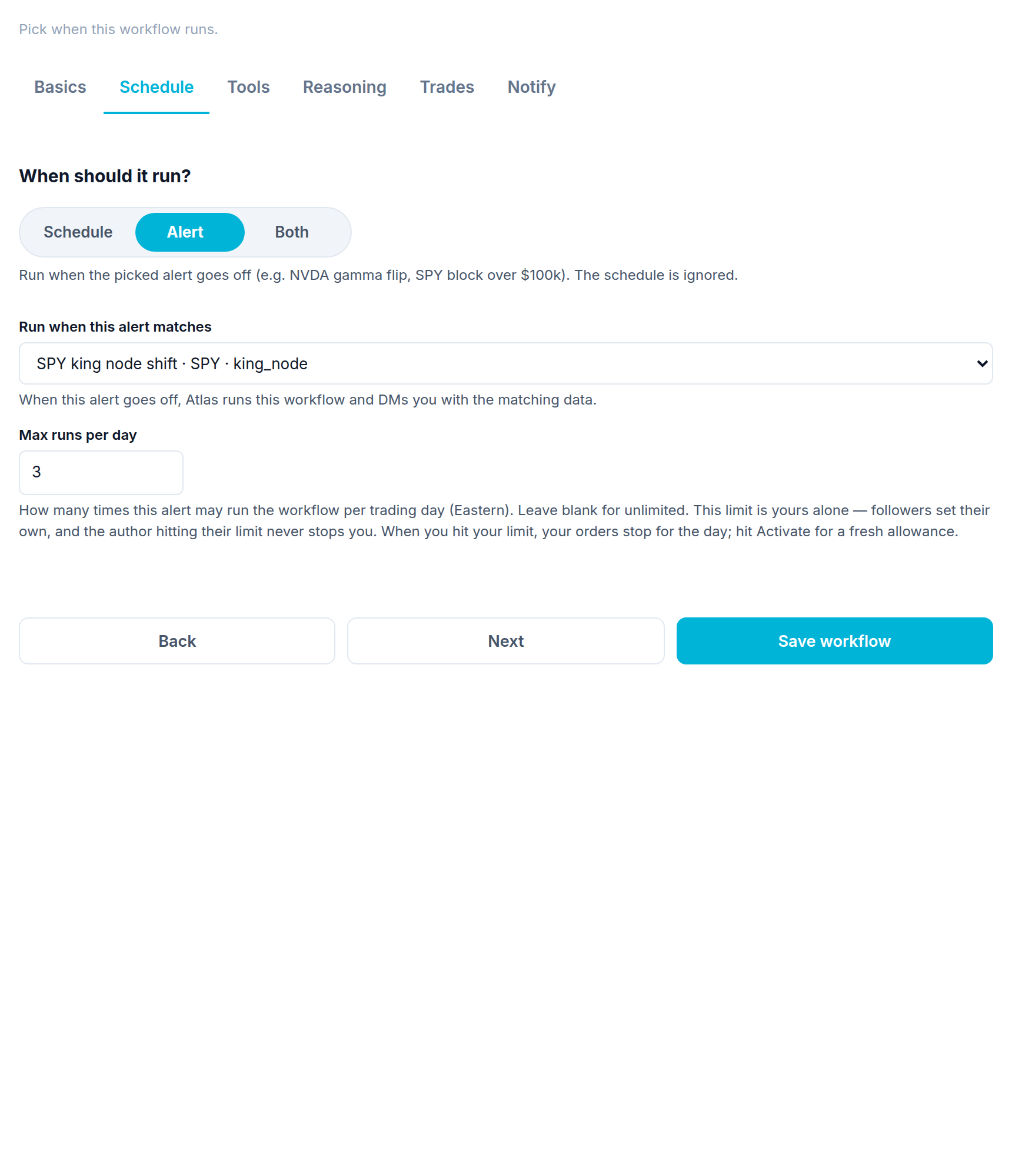 The Schedule step: when to run, timezone, and daily limit The Schedule step: when to run, timezone, and daily limit